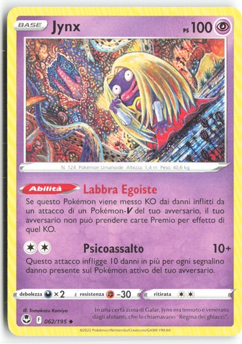T692 jynx 062 195 ita - [t692], 062/195