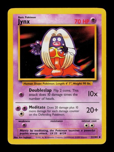 Jynx 102 pokemon set base - jynx,