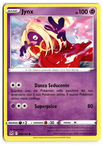 Pokémon jynx 068 196 - jynx, origine