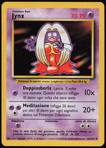 Pokemon tcg jynx 102 - pokemon, 31/102